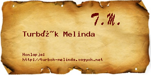 Turbók Melinda névjegykártya