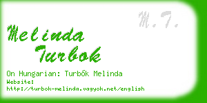melinda turbok business card